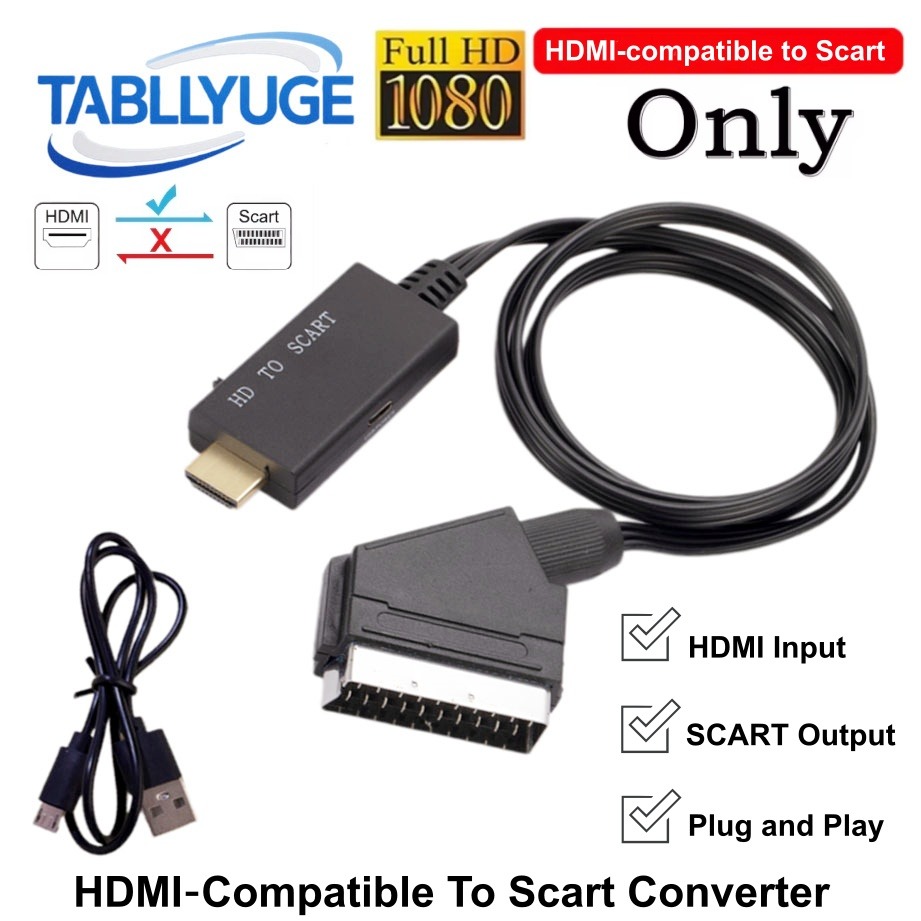 HDMI-compatible to SCART Conve - Scart To Hdmi ulasan dan harga