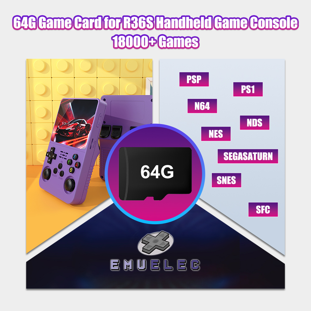64G Game TF Card for R36S Vide - Retro Gaming N64 ulasan dan harga
