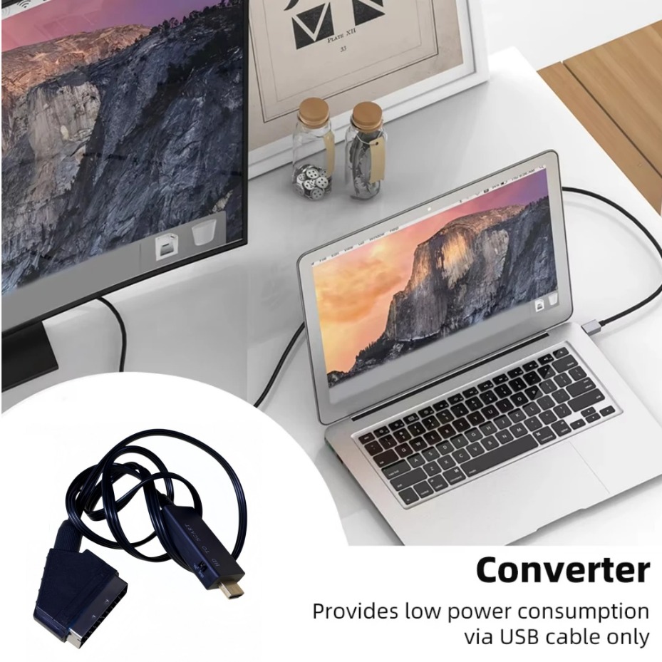 HDMI-Compatible to SCART Conve - Scart To Hdmi ulasan dan harga
